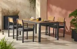 Friis Furniture - Samsø havemøbelsæt - bord med 4 stole